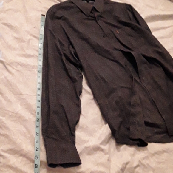 Men's Ben Sherman Gray Charcoal Long Sleeve Button Down Shirt, M - Picture 6 of 11